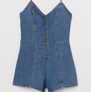 H&M Denim Romper with Buttons